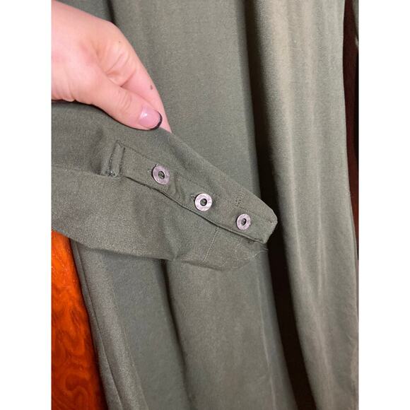 Title Nine Dress Medium Guthrie Bodycon Turtleneck Sexy  Olive Forest Green - Picture 3 of 6